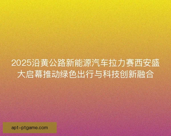 2025沿黄公路新能源汽车拉力赛西安盛大启幕推动绿色出行与科技创新融合